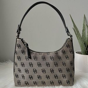 Dooney & Bourke Brown and Black Signature DB Handbag
